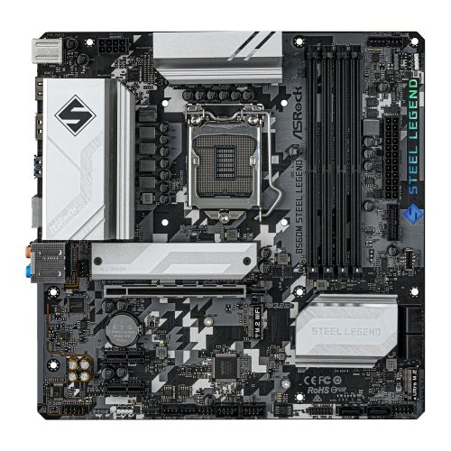 Asrock B560M STEEL LEGEND, Intel B560, 1200, Micro ATX, 4 DDR4, HDMI, DP, 2.5G LAN, RGB, 2x M.2