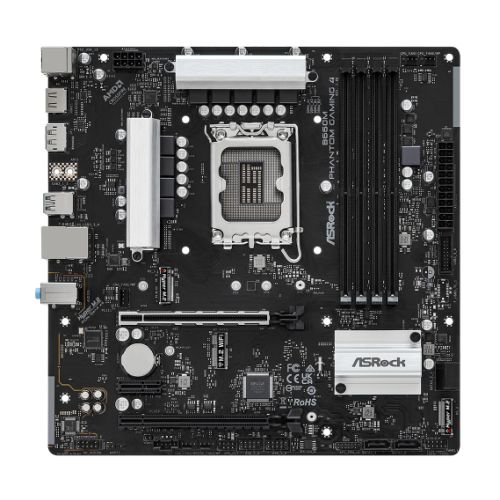 Asrock B660M PHANTOM GAMING 4, Intel B660, 1700, Micro ATX, 4 DDR4, HDMI, DP, PCIe4, 2x M.2