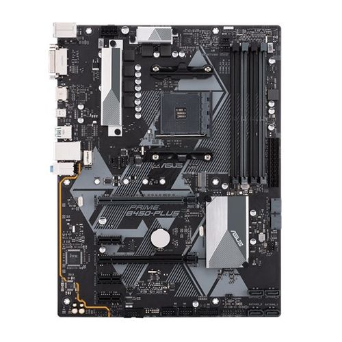 Asus PRIME B450-PLUS, AMD B450, AM4, ATX, 4 DDR4, XFire, DVI, HDMI, RGB Header, M.2