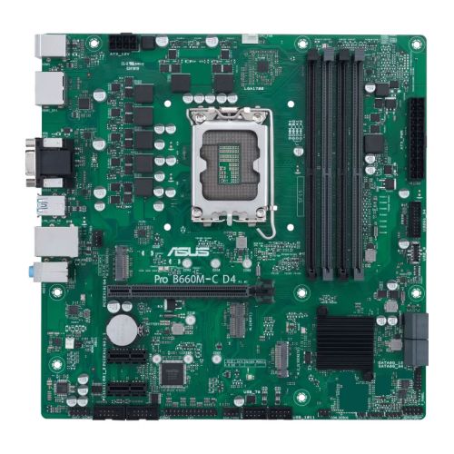 Asus PRO B660M-C D4-CSM - Corporate Stable Model, Intel B660, 1700, Micro ATX, 4 DDR4, VGA, HDMI, 2 DP, PCIe4, 2x M.2