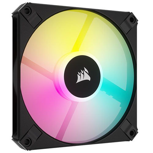 Corsair iCUE AF120 RGB SLIM 12cm PWM Case Fan, 8 ARGB LEDs, FDM Bearing, 600-2000 RPM, Black, Single Fan Expansion Pack