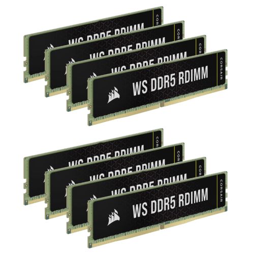 Corsair WS 256GB Kit (8 x 32GB), DDR5, 5600MT/s, CL40, 1.25V, Overclockable, ECC, AMD EXPO & Intel XMP, RDIMM Workstation Memory