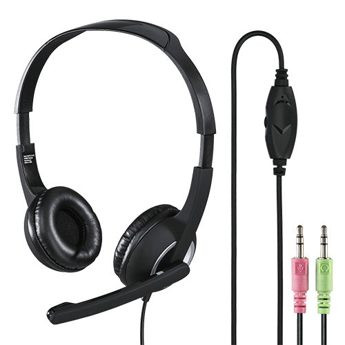 Hama HS-P150 Ultra-lightweight Headset with Boom Microphone, 3.5mm Jack, Padded Ear Pads, Inline Controls