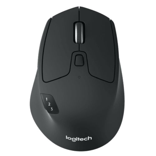 Logitech M720 Triathlon Wireless Optical Mouse, Easy Device Switch, 1000 DPI, 8 Buttons, Hyper Fast Scroll, Black