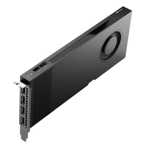 PNY RTX4000 Ada Lovelace Professional Graphics Card, 20GB DDR6, 4 DP (HDMI adapter), 6144 CUDA Cores, Single-Slot, Retail