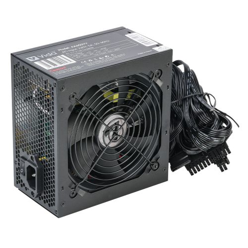 Vida Lite 650W ATX PSU, Fluid Dynamic Ultra-Quiet Fan, PCIe, Flat Black Cables, Power Lead Not Included