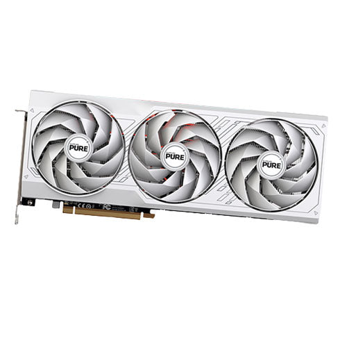 Sapphire PURE RX7800 XT, PCIe4, 16GB DDR6, 2 HDMI, 2 DP,  2475MHz Clock, LED Lighting, White