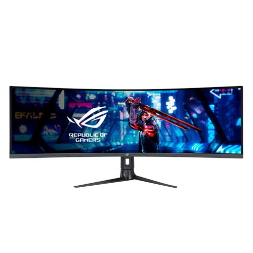 Asus 49" ROG STRIX Double QHD Super Ultra-wide Curved Gaming Monitor (XG49WCR), 5120 x 1440, 165Hz OC, sRGB, Smart KVM, DisplayWidget, RJ-45, VESA